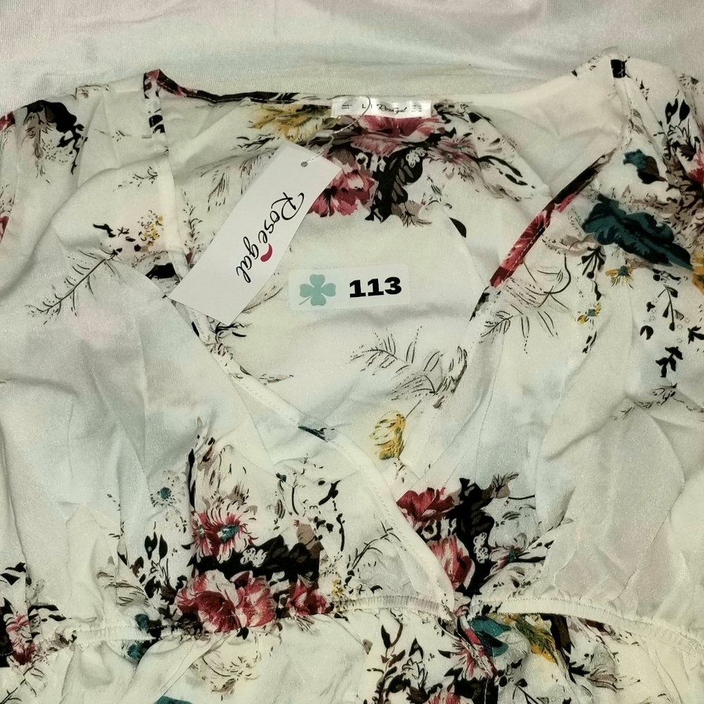 New Large Long Floral Shirt
